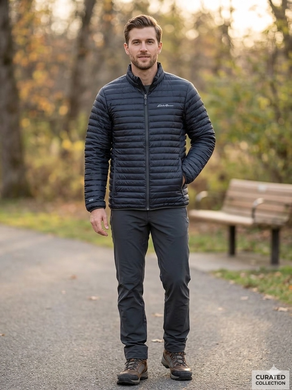 Eddie Bauer Men's Down Quilted Packable Puffer Jacket - EB 650
